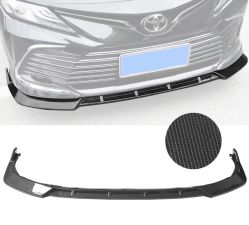 2021-2022 Toyota Camry LE Front Bumper Lip 3PC Carbon Fiber Print  - BLF-TCA21LEIK3P-CFL