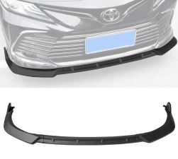 2021-2022 Toyota Camry LE Polypropylene Front Bumper Lip 3PC Matte Black  - BLF-TCA21LEIK3P-PP