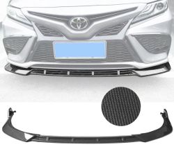 2021-2022 Toyota Camry SE Front Bumper Lip 3PC Carbon Fiber Print  - BLF-TCA21SEIK3P-CFL