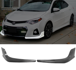 2014-2016 Toyota Corolla Type-S Polyurethane Front Bumper Lip 2PC  - BLF-TCL14SMSA2P-PU