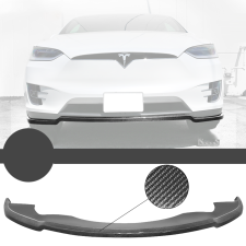 2016-2020 Tesla Model X Carbon Fiber MX Style Front Bumper Lip Splitter  - BLF-TSLX16MX-CF