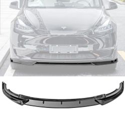 2020-2021 Tesla Model Y Polypropylene Front Bumper Lip 3PC Gloss Black  - BLF-TSLY20IKV23P-GBK