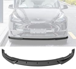 2020-2021 Tesla Model Y Polypropylene Front Bumper Lip 3PC Matte Black  - BLF-TSLY20IKV23P-PP