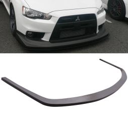 2008-2015 Mitsubishi Lancer EVO 10 Front Bumper Lip Splitter For VTX Voltex Lip Black  - BLF-UNI5-PU