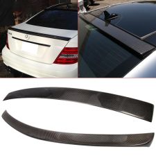 2012-2015 Mercedes Benz C-Class W204 Coupe Carbon Fiber Roof Spoiler & Trunk Spoiler Wing Combo  - CB-A007678