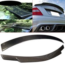 2008-2014 Mercedes Benz C-Class W204 Sedan Carbon Fiber Roof Spoiler & Trunk Spoiler Wing Combo  - CB-A007857