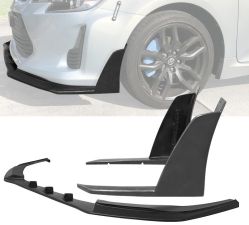 2014-2016 Scion tC Polyurethane Front Bumper Lip + Corner Splitters  - CB-A012554