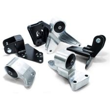 96-00 Civic Polished Aluminum Conversion Engine/Motor Mount Kit K Series Manual 250-400HP 75A Black Innovative Mounts - B90050-75A-P