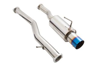 Nissan 370z 09-21 Single Exit Cat-Back Exhaust System - Blue Tip by Megan Racing - MR-CBS-N7Z-DS-BT