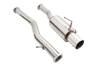 Infiniti G37 08-13 / Q60 14-15 (Coupe, RWD) Single Exit Cat-Back Exhaust System - Stainless Tip by Megan Racing - MR-CBS-N7Z-DS + MR-XT-1610