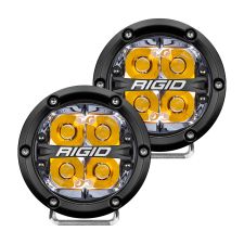 360-Series 4 Inch LED Light Off-Road Spot Beam Amber Backlight Pair by Rigid Industries - 36114