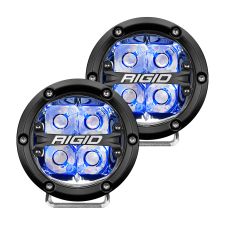 360-Series 4 Inch LED Light Off-Road Spot Beam Blue Backlight Pair by Rigid Industries - 36115