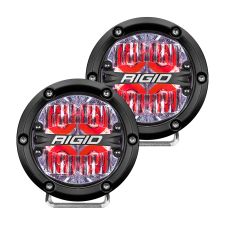 360-Series 4 Inch LED Light Off-Road Drive Beam Red Backlight Pair by Rigid Industries - 36116