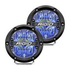 360-Series 4 Inch LED Light Off-Road Drive Beam Blue Backlight Pair by Rigid Industries - 36119