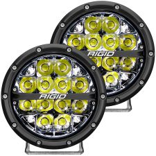 360-Series 6 Inch LED Light Off-Road Spot Beam White Backlight Pair by Rigid Industries - 36200