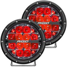 360-Series 6 Inch LED Light Off-Road Spot Beam Red Backlight Pair by Rigid Industries - 36203