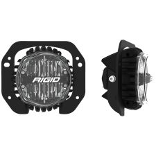 2018-2021 Jeep Wrangler/Gladiator Bumper Fog Mount Kit 1 Piece Plastic With 360-Series 4.0 Inch SAE White Lights Fog LED Lights by Rigid Industries - 37106