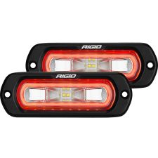 SR-L Series Off-Road Spreader Pod 3 Wire Flush Mount With Amber Halo Pair LED Light Pods by Rigid Industries - 53223