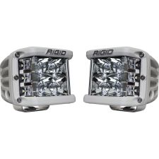 Spot Surface Mount White Housing Pair D-SS Pro Auxiliary LED Light by Rigid Industries - 862213