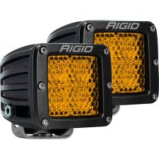 Diffused Rear Facing High/Low Surface Mount Yellow Pair D-Series Pro Auxiliary LED Light by Rigid Industries - 90151