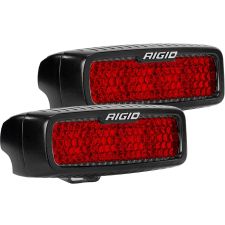 Diffused Rear Facing High/Low Surface Mount Red Pair SR-Q Pro Auxiliary LED Light by Rigid Industries - 90163