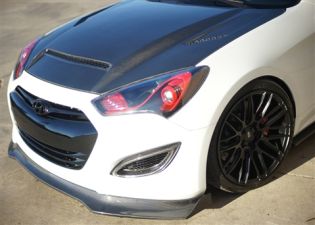 2013-2016 Hyundai Genesis Coupe Carbon Fiber Front Bumper Lip Spoiler - 49012001