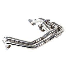 2002-2007 Subaru WRX/STI 2.0L/2.5L Polished 2PC Exhaust Header - HH2-WRX02-DK