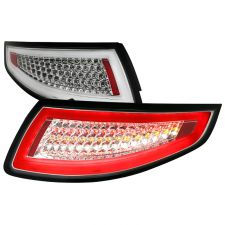 2005-2008 Porsche 997 LED Tail Lights Chrome - SDT-LT-91105CLED-TM