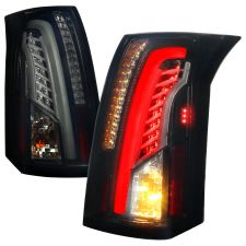 2003-2007 Cadillac CTS LED Tail Lights Black/Smoke - SDT-LT-CTS03BBLED-TM