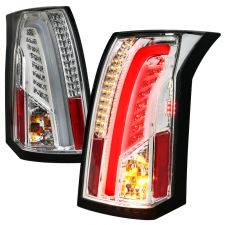 2003-2007 Cadillac CTS LED Tail Lights Chrome - SDT-LT-CTS03CLED-TM