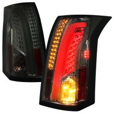 2003-2007 Cadillac CTS LED Tail Lights Smoke - SDT-LT-CTS03GLED-TM