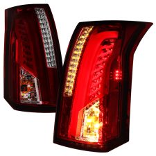 2003-2007 Cadillac CTS LED Tail Lights Red/Smoke - SDT-LT-CTS03RGLED-TM