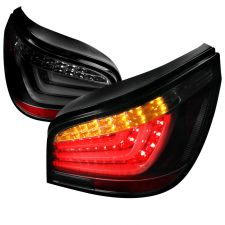 2004-2007 BMW 5 Series E60 LED Tail Lights Smoke - SDT-LT-E6004BBLED-TM