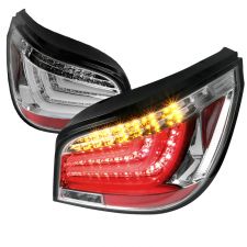 2004-2007 BMW 5 Series E60 LED Tail Lights Chrome - SDT-LT-E6004CLED-TM