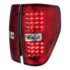 2009-2014 Ford F150 LED Tail Lights Red - SDT-LT-F15009RLED-TM