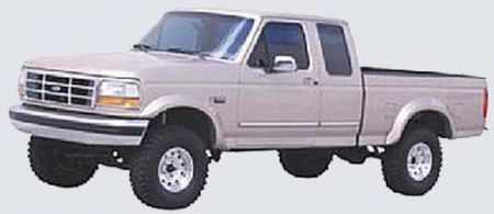 1992-1996 Ford Bronco Full-Size Street Scene Front & Rear Urethane Fender Flares - 950-58400