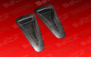 2009-2012 Nissan Skyline GT-R R35 OEM Carbon Fiber Hood Scoops by ViS - VIS-09NSR352DOE-009C