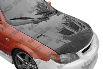 2002-2003 Mazda Protege 5 4DR EVO Carbon Fiber Hood by ViS Racing - 02MZPRO4DEV-