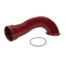 WCFab 2006-2010 LBZ/LMM Duramax 3 1/2 Inch Intake Horn Red Two Stage Powder Coating - WCF100341-RED - Wehrli Custom Fabrication