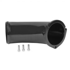 WCFab 2001-2004 LB7 Duramax 3 1/2 Inch Intake Horn Fine Texture Black Single Stage Powder Coating - WCF100342-FTB - Wehrli Custom Fabrication