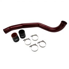 WCFab 2017-2019 L5P Duramax Driver Side 3 Inch Intercooler Pipe Red Two Stage Powder Coating - WCF100708-RED - Wehrli Custom Fabrication