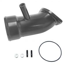 WCFab 2017-2019 L5P Duramax 3 1/2 Inch Intake Horn Only with PCV Port Fine Texture Black Single Stage Powder Coating - WCF100721-FTB - Wehrli Custom Fabrication