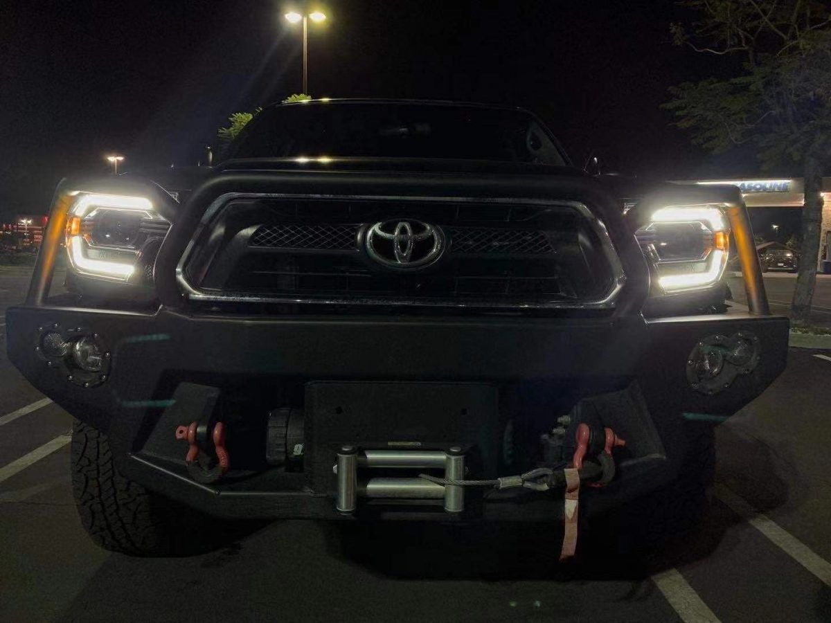 12-15 Toyota Tacoma LUXX-Series LED Projector Headlights Alpha-Black By ...