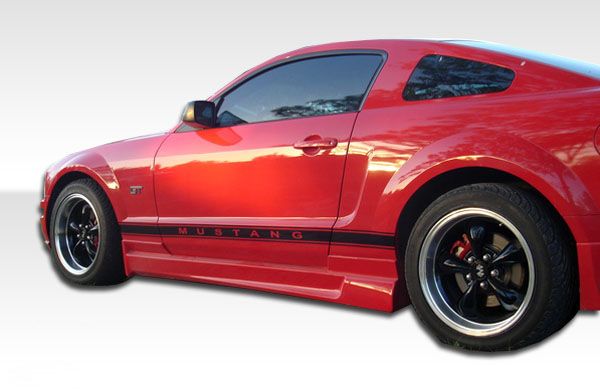 2010 Ford Mustang 2dr Racer Side Skirts in DuraFlex