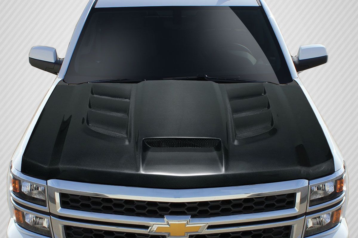 2014-2015 Chevrolet Silverado Carbon Creations Viper Look Hood - 1 ...