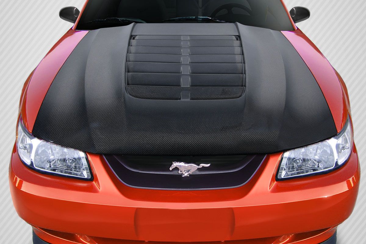 1999-2004 Ford Mustang Carbon Creations GT500 V2 Hood - 1 Piece - 115192