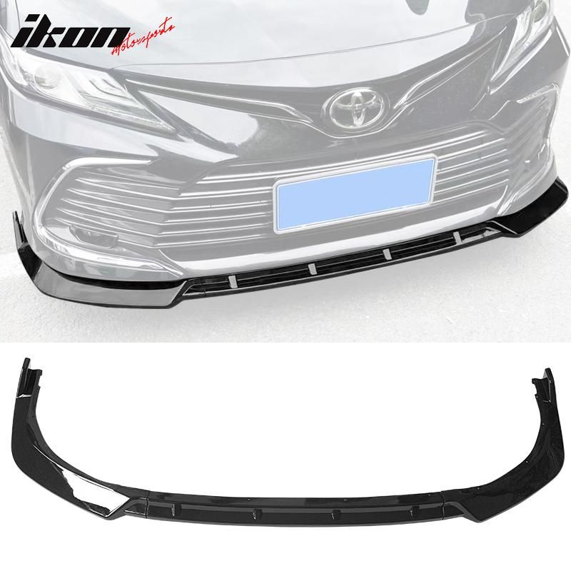 2021-2022 Toyota Camry LE Polypropylene Front Bumper Lip 3PC Gloss ...