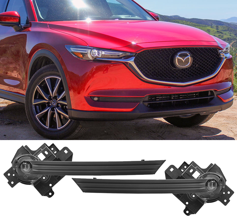 2018-2019 Mazda CX-5 Fog Lights w/Grille Trim - LHF-MAZCX5OE-LED