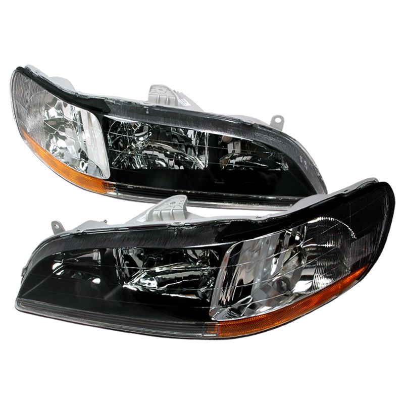 1998-2002 Honda Accord Black Euro Headlights-2LH-ACD98JM-KS