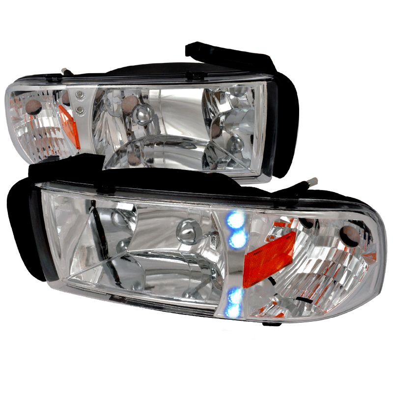 1994-2001 Dodge Ram LED Chrome Euro Headlights-2LH-RAM94-RS